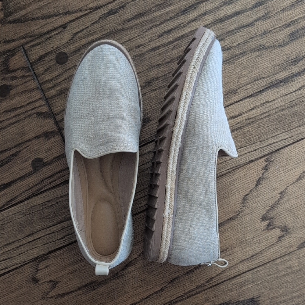 Kelly & Katie Cream and Brown Espadrilles with Suede Finish